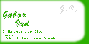 gabor vad business card
