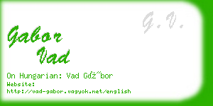 gabor vad business card